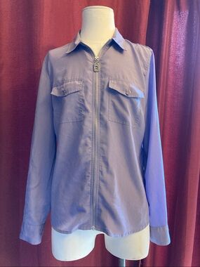 MICHAEL KORS lavender zip down shirt, size 10